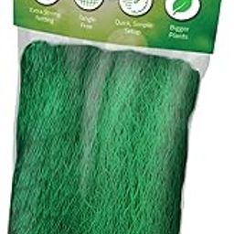 Trellis Netting [Best Heavy Duty Net] Grow Garden Flowers, Green Pea, Cucumber, Tomatoes, Bean and Vine Plants [Support Plants for Strong Growth] Scrog Mesh Fence 5 x 60 Foot 1.5 x 18.2 Meters-image-0