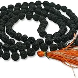 japam Black Rudraksha Mala - 108+1 Beads 32 Inches Length For Unisex Adult-picture-41
