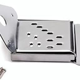 SECRET DESIRE 2xMandolin Tailpiece Bridge 12 Hole Back for 3-6 Strings Cigar Box Guitar Silver-18