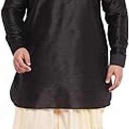 Mens Silk Blend And Maroon Kurta And Dhoti Set - Classic Ethnic Attire for Cultural Celebrations | Men's Plus Size Silk Blend Curved Hem Kurta With Contrast Cowl Dhoti Set-image-3
