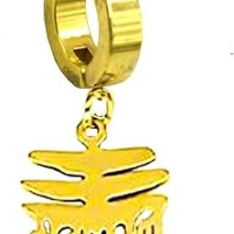 Lord Shiva Mahakaal Gold Metal Hoop Earrings For Men Women Boys Girls-image-73