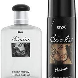 Riya Bindas Perfume 100 ML & Bindas Deodorant 150 ML Combo Pack Long Lasting Fragrance-55