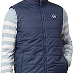 Polyester Regular Fit Long Sleeves Men's Solid Puffer Jacket with 2 Pockets - Lightweight Casual Winterwear for Men-picture-28