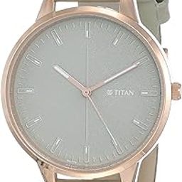 Women's Precision Simplicity Analog Watch: Green Gradient Dial with Leather Strap-NS2648WL01/NT2648WL01-picture-0