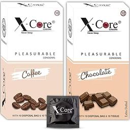 X-Core Extra Dotted Condom | Chocolate & Coffee Flavored | 20 Pcs | with 20 Tissue Papers | Combo Pack | Set of 2 (20pcs, Coffee, Chocolate)-image-38