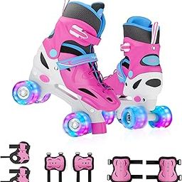 Lifelong Kids Adjustable Skating Shoes with LED Lights – Inline Roller Skating with Adjustable Size, Playful Lighting with Safety Pads, 1 Pair of Skates, Durable Frame – (Pink, Euro Size-38-41, L)-picture-19