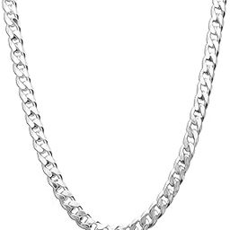 Amazon Brand - Nora Nico 925 Sterling Silver BIS Hallmarked 3.5 MM, 6.5 MM Curb Link Chain Necklace for Men Women and Girls (16, 18, 20, 22, 24, 26 Inches)-image-27