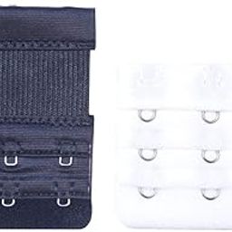 Spandex women's Bra Extender 3 Hook Pack Of 2, size-free, color- white-picture-49