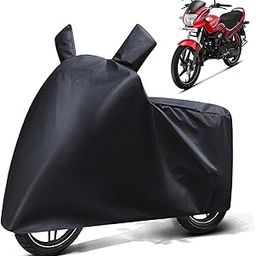 FABTEC Waterproof Bike Body Cover Compatible with Hero Passion Pro, A1 (Black)-image-95