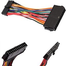 MESHIV ATX 24 Pin Male to 24 Pin Female Power Supply Extension Cable Internal PC PSU TW Power Lead Connector Wire 27CM (Small Male Port to Big Female Port Cable- Pack of 1)-image-7