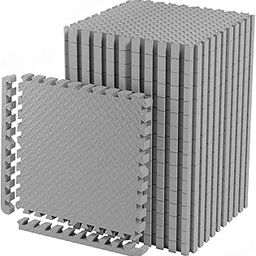 SIGNATRON Exercise Mat Tiles, Interlocking Foam, Micro-Grid Design, for Gymnastics, Exercise, Play Areas, Home Gyms, Dance Studios, Yoga Rooms (8Pcs, Grey)-16