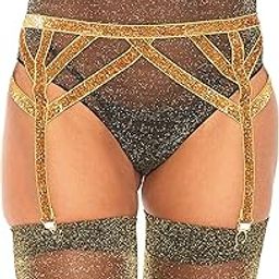 LEG AVENUE 8887 Shimmer lurex Elastic Garter Belt Glitter-image-45