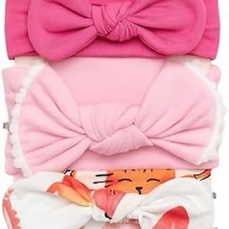 Baby Station Baby Girl Headbands Set of 3 | Soft & Stretchable Floral Hairbands | Cute & Comfortable Head Wraps for Newborns & Infants (5, 0-24 Months)-image-27