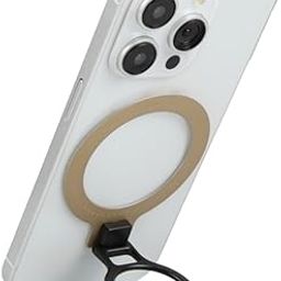 Magnetic Phone Holder | Ring Compatible with iPhone | Foldable Mobile Phone Stand | Metal Ring Holder | Mobile Back Holder Grip | Metal Grip for Selfie as Android Phone Stand, Golden-0