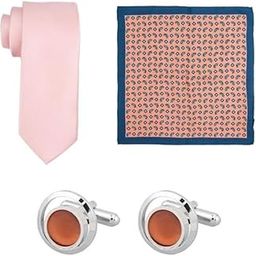 Necktie With Pocket Square and Cufflinks Gift Sets For Men-picture-56