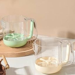 Smart MART Enterprise Small Portable semiautomatic Whisker, 500ml, Clear with Coloured Handle,Egg Whisk, Cake Batter Whisker 12.2 x 16.2 cm-picture-14