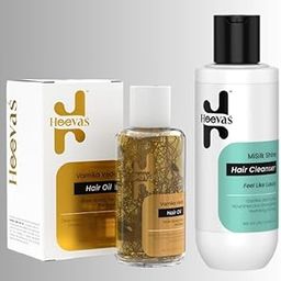 Heevas Hair Cleanser (250ml) with Hair Oil (100ml) – Complete Hair Care Combo Hair Fall Control Kit | Complete Oil & Shampoo Duo | Strengthens Roots & Reduces Hair Fall-image-80