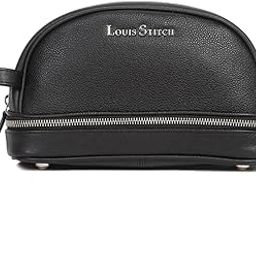Men's Jet Black Italian Milled Leather Toiletry Kit Travel Organizer Pouch with Multiple Compartments Grooming Shaving Toileteries Bag for Men (TK-SC-JB-100)-image-4