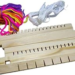 FABLOFT® Kids Wooden Weaving Loom Multifunctional Loom Sewing Machine for Girls Women-image-35