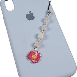 Phone charm, Hand Made with Beads and Colorfull Daisy Charm-image-99