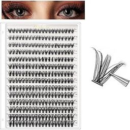 MAYCREATE® 480PCS Lash Clusters DIY Eyelash Extensions, Lash Clusters 9-16mm Mixed D Curl Individual Eyelashes Clusters Wispy DIY Eyelash Extension Thin Band & Soft-49