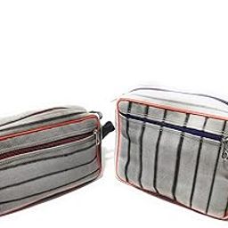 Sling Bag Cross Body money document key carry One Side shoulder Bag with front Pocket (vulture grey, set of 2)-image-67