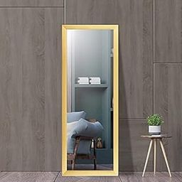 Creative Arts n Frames 15x40 Long Polystyrene Fiber Wood Rectangular Wall Hanging Wall Mount Bathroom HD Mirror Home Decor Items (Natural Oak)-image-53