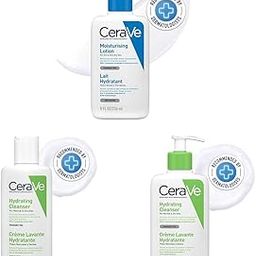 CeraVe Moisturizing Lotion 236ml, Hydrating Cleanser 88ml, 236ml-48