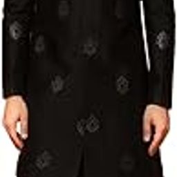 Mens Kurta Sherwani Dhoti Set Silk Blend Jacquard, Indo-Western Ethnic Wear for Men, Black-picture-12