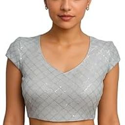 Women's Latest Sequin Work Blouse – Soft & Comfortable Fabric | Stylish Ethnic Top for Sarees & Lehengas-image-38