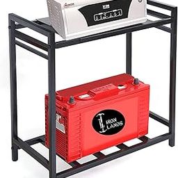 2 Tier Inverter Stand Metal Trolley Battery UPS CPU Cabinet Stand with Shelf for Home Restaurant and Office Use-picture-29