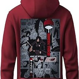Hoodie for Mens Naruto Collection Anime Hoodies for Men | Best for Winter Wear Hooded Sweatshirt | Madara Uchiha Full Back Printed Tshirts-image-99