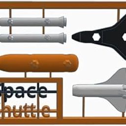 3D CRAFT Space Shuttle Model Kit, DIY Assembly Set, Multicolor Parts,Figure Toy-picture-14