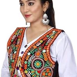 Shivam Fashion,Embroidery Ethnic Jacket for Women(Size -Medium- Length-16, Chest (Burst)-38 Inch) Black-image-48
