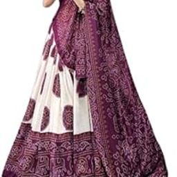 Womens Wear Bandhej Printed Tussarr Silk Lehenga Choli-image-102