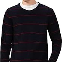Men Stripes Acrylic Regular Fit Full Sleeves Pullover Sweater-image-54