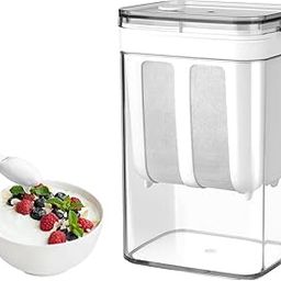 STARKENDY Greek Yogurt Strainer 1100ml Multi-Use Yogurt Maker with Fine Mesh Bag & Lid for Thick Greek Yogurt, Soybean Milk, Kefir, Berries, Soup, Fruit Juice, and Coffee-picture-13