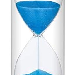 Sand Timer 1 Minute Hourglass Timer, Plastic Sand Watch 1 Minute, Small Sand Clock one Minute, Hour Glass Sandglass Timer for Kids, Games, Decoration, Classroom, Kitchen, (1 Min, Blue Sand)-28