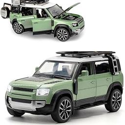 Royals hub Range Rover Defender 1:32 Scale Model Car Exclusive Alloy Metal Pull Back Die-cast Car Metal Pullback Toy car with Openable Doors & Light Music Best Gifts Toys Kids【Colors as Per Stock】-image-56