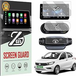 ZEIR Screen Protector For TATA TIAGO EV - XT | 7 Inch Infotainment Touchscreen with Digital Instrument & Steering Cluster | Anti Fingerprint - Scratch Resistant | 9H Guard Only Compatible with TiagoEV 2025 Display Accessories [Not Tempered Glass]-30