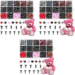 PATPAT® 752PCS Restoration Accessories Kit Screw Fittings Stuffed Eyes Nose with Assorted Size for DIY Doll Making Handicraft Crochet-image-60