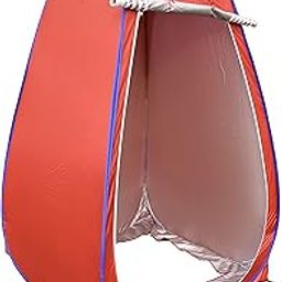 Homecute Foldable Portable Pop up Cloth Changing Polyester Tent or Toilet Tent for Camping Hiking and Picnic -Red, 1 Person-12