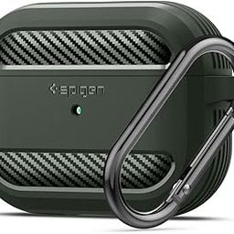 Spigen AirPods Pro(2019) Case, Carabiner Included, [Shock Proof] [Light & Compact], Rugged Armor - Military Green-13