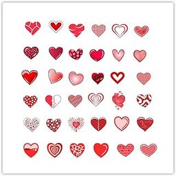 35 PCs Love Theme Nail Art Sticker for Kids Women Girls NailExtension Self-Adhesive Embossing Cute Nail Stickers Manicure DIY Decoration Stickers (Little Heart)-31