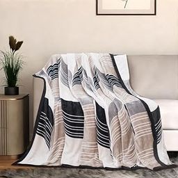 Florida Hazel Fleece Double Size AC Blankets Super Soft Flannel Fuzzy Blanket for Double Bed with Geometric Prints 240 x 245 cm-picture-32