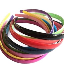 2 Pieces Plastic Plain Headbands Teeth Comb Headbands Skinny DIY Hair Bands Headbands for Women Girls Random Color-image-17