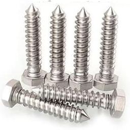 Rely®⇒VP INDUSTRIES (Pcs-25) M6.3x19 mm Self tapping Hex head Coach lag wood screws furniture Bolt for wooden bed,Crib Bunk Bed Furniture Cot (Length -.75 inch)-image-7
