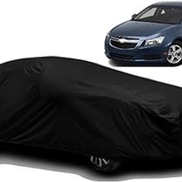 AXLOZ® Waterproof Car Body Cover All Accessories Compatible for Chevrolet Cruze with Mirror Pocket Uv Dust Proof Protects from Rain and Sunlight | Black-image-27