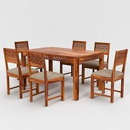 The Lovely Creation Solid Sheesham Wood Dining Set for Home,Resturant,Cafe | Perfect for Home | (Honey Finish 2, 6 Seater)-image-84