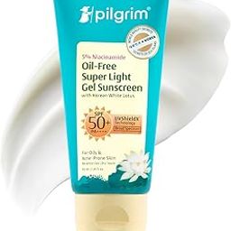 Pilgrim 5% Niacinamide Oil-Free Super Light Gel Sunscreen For Oily Skin SPF 50 PA++++ with Korean White Lotus | No White Cast, Dry Touch, Fast Absorbing | UVA/UVB , Broad Spectrum Protection | Prevents Tanning | For Women and Men | 45ml-12